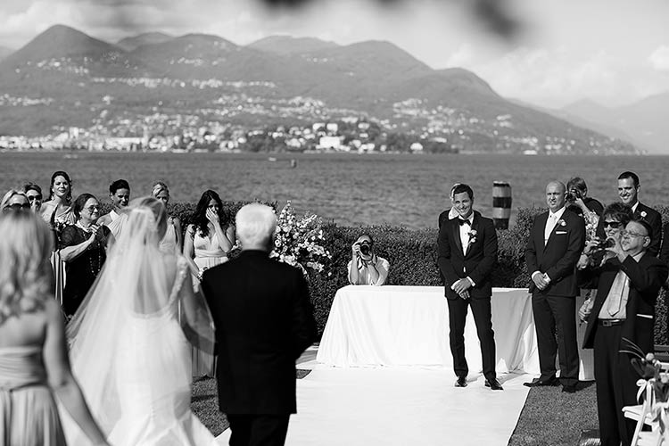 outdoor ceremony by the shores of Lake Maggiore