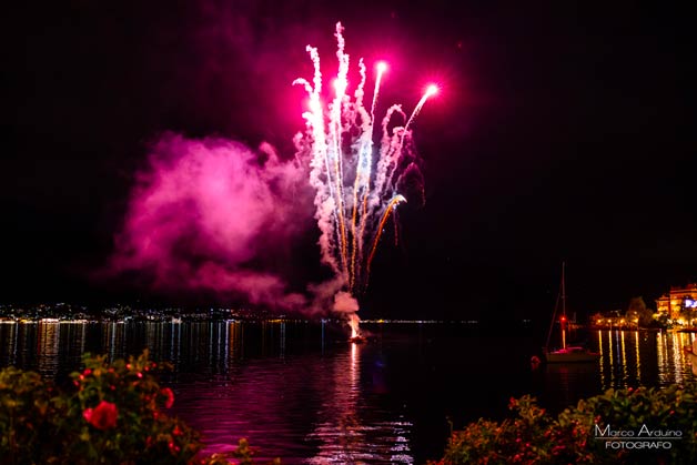 wedding fireworks at Villa Rusconi Clerici