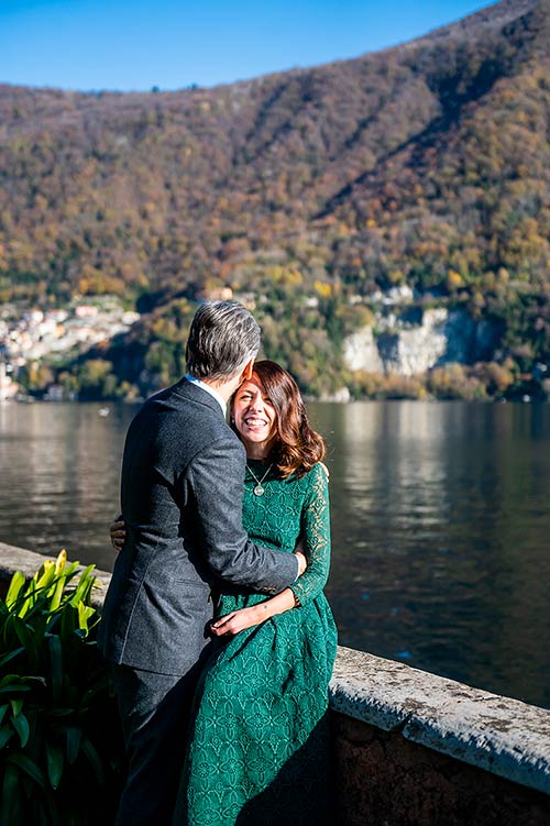 winter wedding on Lake Como