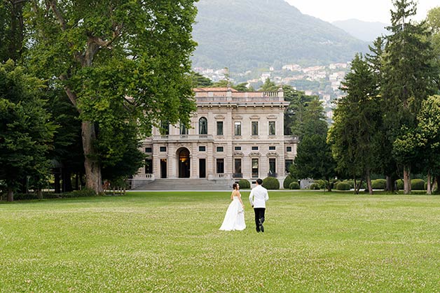 wedding reception at Villa Erba