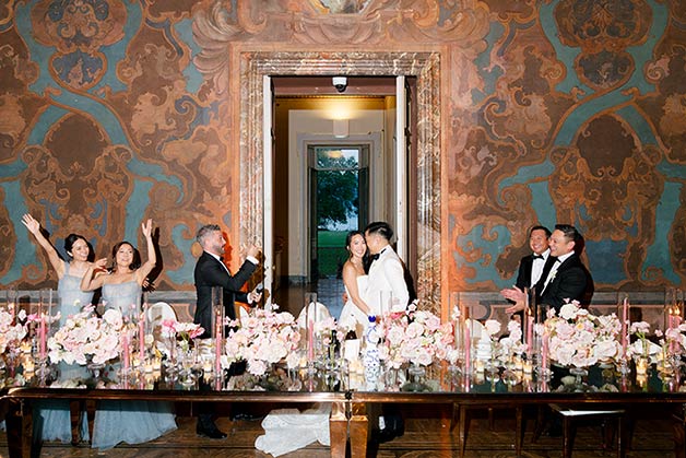 wedding reception at Villa Erba