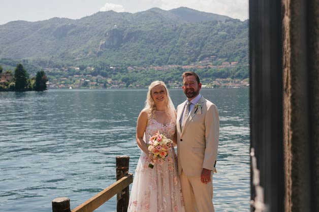 Romantic Prom Wedding Dress for an Elopement on Lake Orta