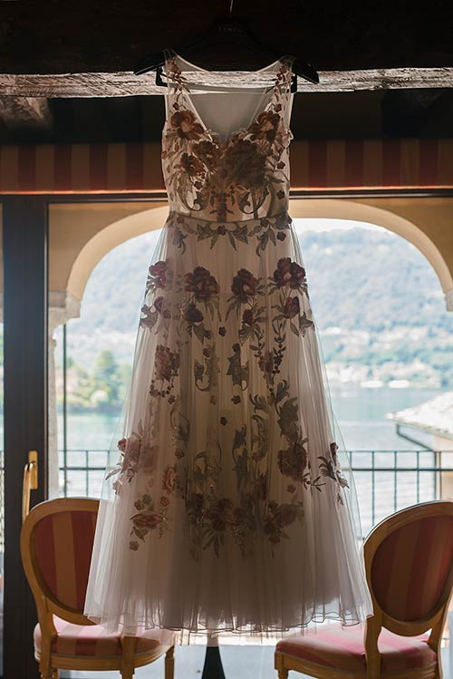 Romantic Prom Wedding Dress for an Elopement on Lake Orta