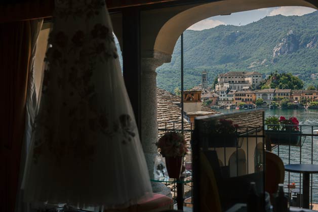 Romantic Prom Wedding Dress for an Elopement on Lake Orta