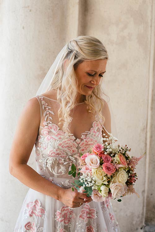 Romantic Prom Wedding Dress for an Elopement on Lake Orta