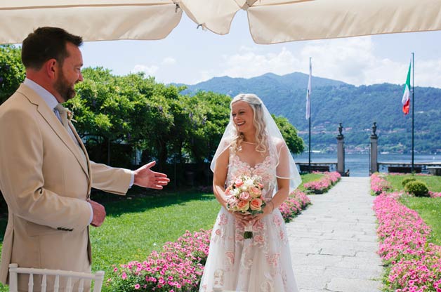 civil ceremony at Villa Bossi, Lake Orta