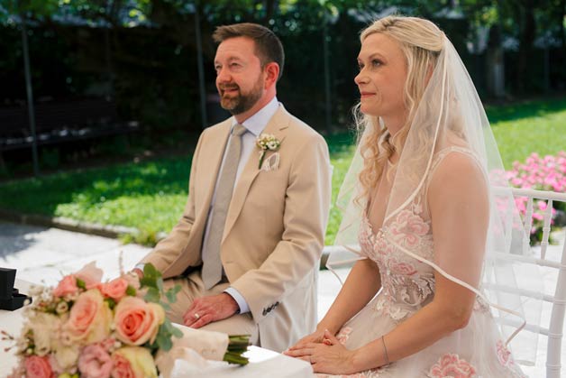 civil ceremony at Villa Bossi, Lake Orta