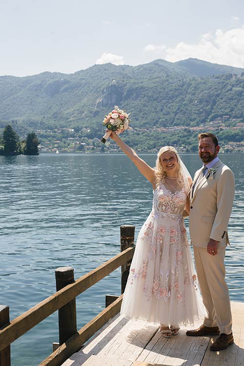 Romantic Prom Wedding Dress for an Elopement on Lake Orta