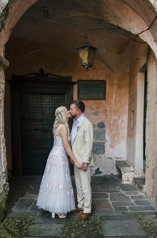 Romantic Prom Wedding Dress for an Elopement on Lake Orta