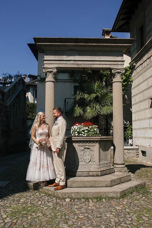 Romantic Prom Wedding Dress for an Elopement on Lake Orta