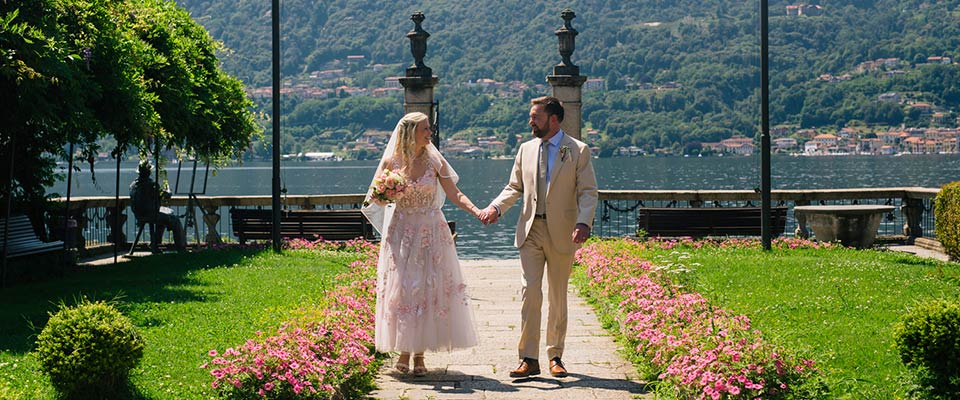 Romantic Prom Wedding Dress for an Elopement on Lake Orta